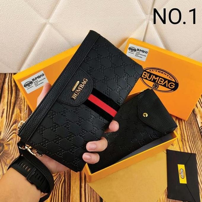 NEW BAMBEG - DOMPET HP WANITA SAPHIRE KULIT EMBOS  2 RUANG - BAHAN SUPER PREMIUM -DOMPET HP/ POUCH K