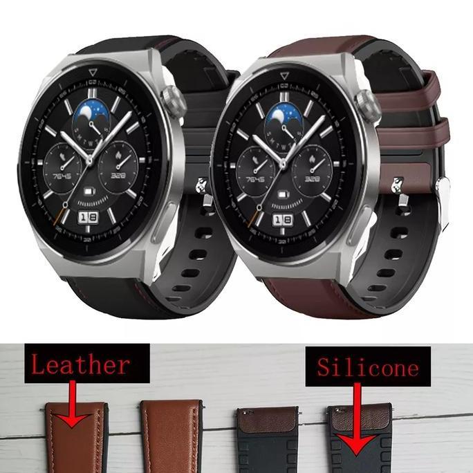 STRAP TALI JAM HUAWEI WATCH GT3 / GT 3 PRO MODEL LEATHER KULIT RUBBER ULTRASTOCK