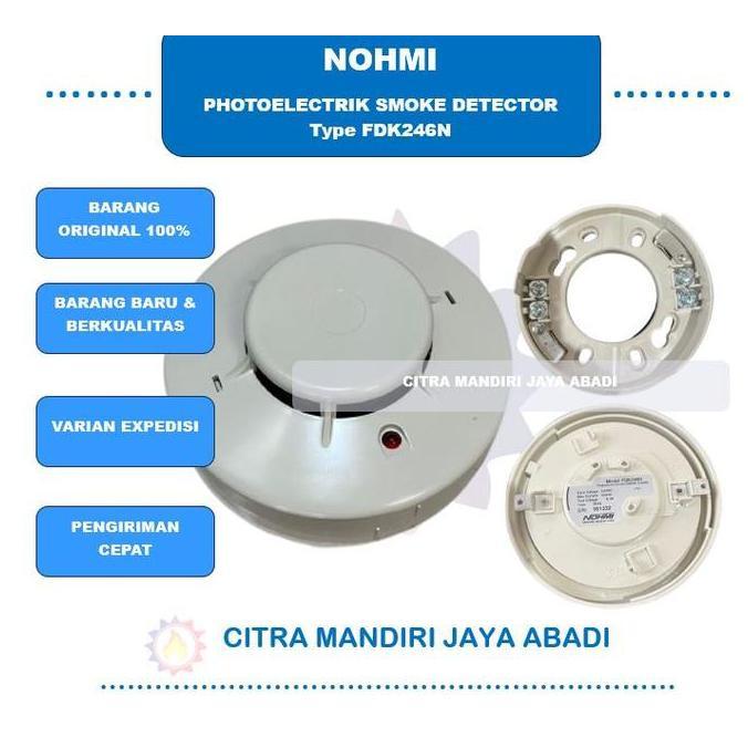 NEW NOHMI SMOKE DETEKTOR ASAP FDK246N / FDK246 ELEKTRIK DENGAN BASE UNTUK SINYAL KEBAKARAN ORI