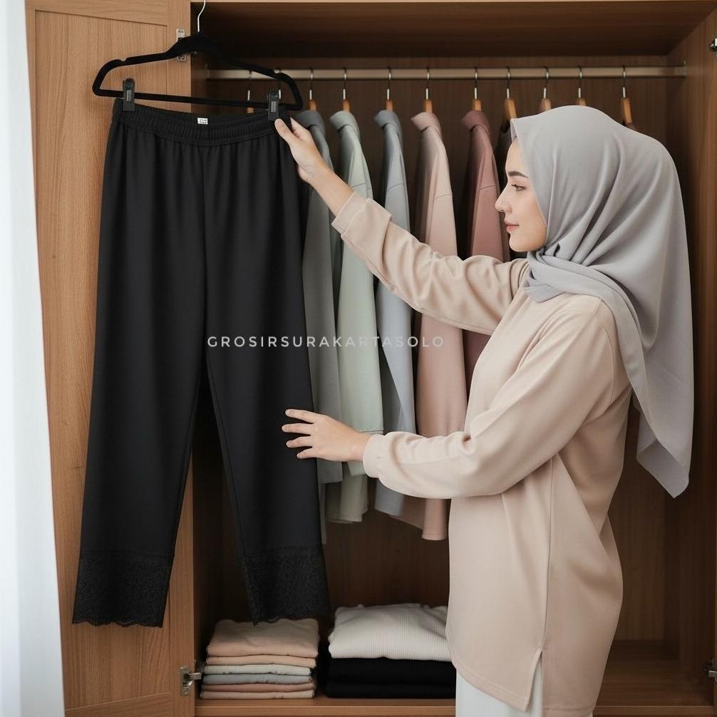 OFFICIAL Daleman Celana Kulot Muslimah panjang /Androk panjang