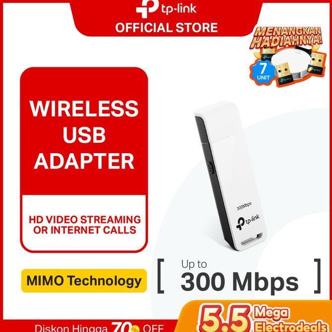 TP-Link TL-WN821N | 300Mbps WiFi Adapter | USB Adapter | Wireless | WiFi Dongle | WPS | Desktop MAC