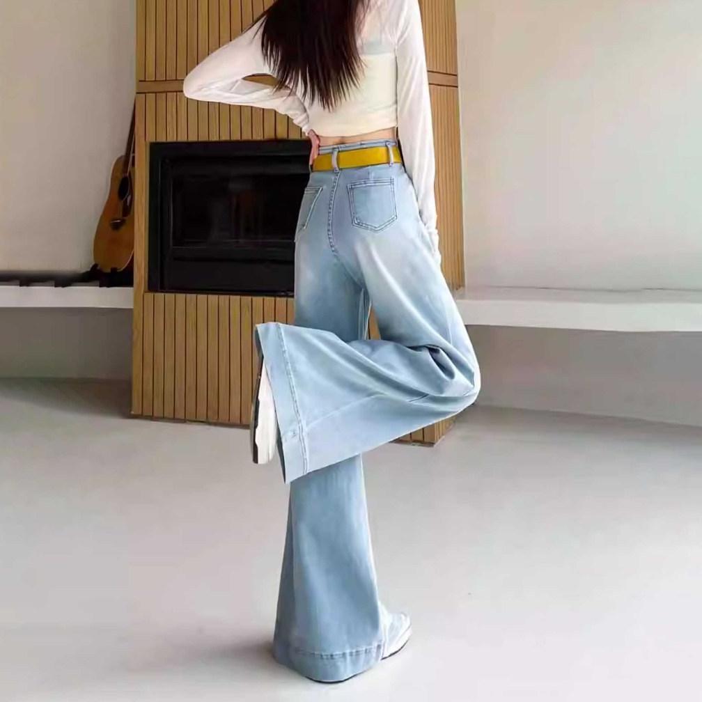 termurah celana  putih cutbray jeans panjang wanita celana pinggang tinggi celana kulot jeans putih 
