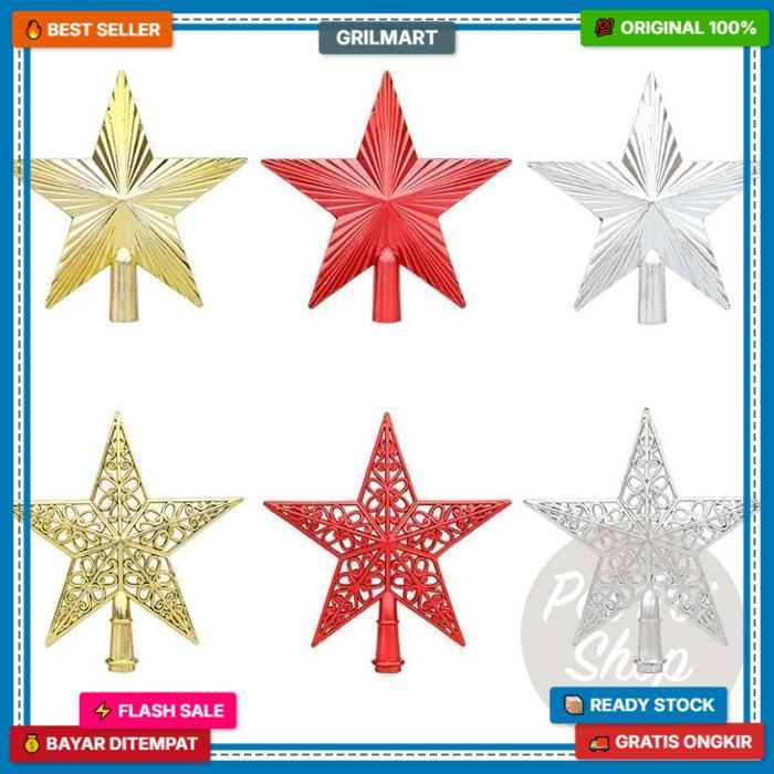 Top Bintang Pohon Natal Hiasan Dekorasi Pohon Natal Murah Merry Christmas Bintang Atas Pohon Natal D