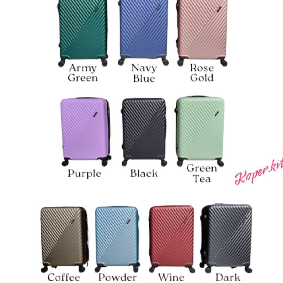 Koper / Luggage Fiber Polo 20 Inch / 24 Inch Set Roda Putar 360 Derajat Travelling Kain Sekat