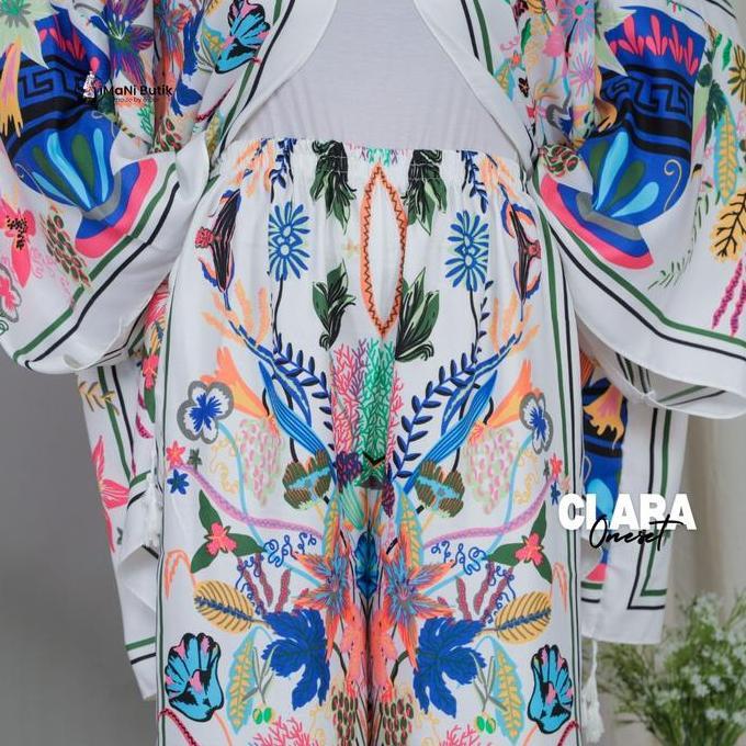 PREMIUM Imaini Butik ONESET CLARA SS BANGKOK Fashion Wanita Kekinian Celana Baju Setelan Atasan Rayo