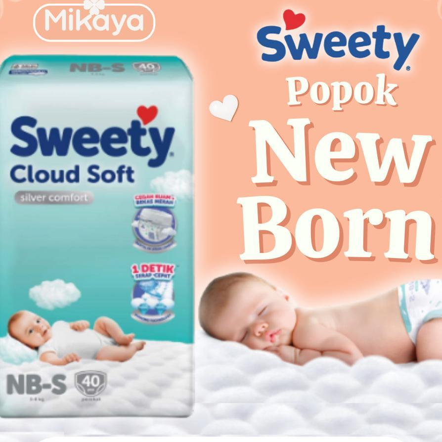 Popok Sweety Silver Bayi Newborn Nbs 40 Popok Perekat Bayi Baru Lahir Perekat Sweety Pampers Baby