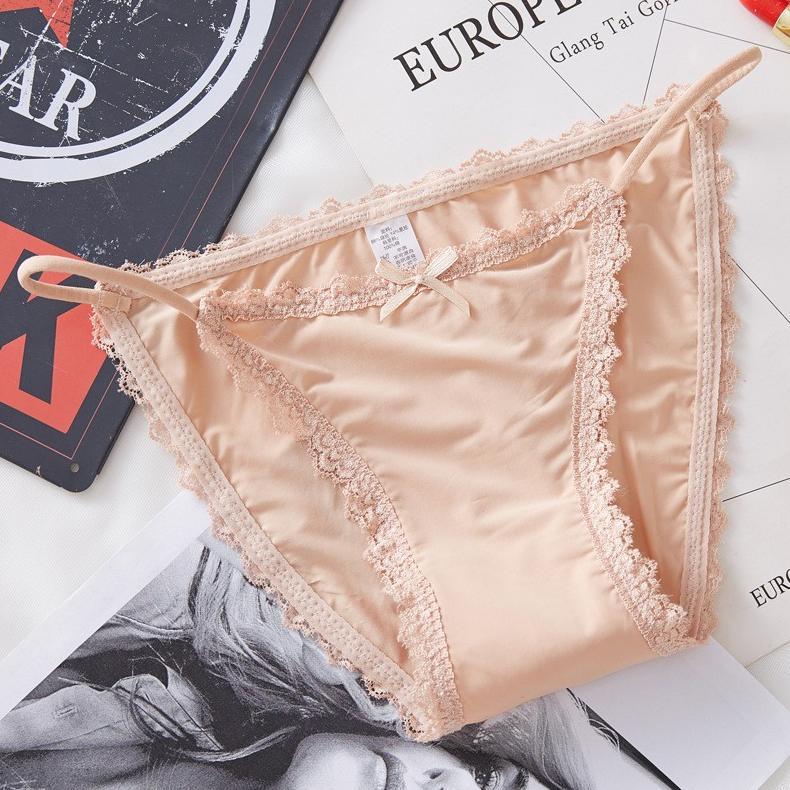 new product celana dalam wanita seksi renda ultra tipis cd sutra es tanpa jahitan pinggang rendah