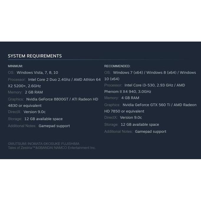 Tales of Zestiria + DLC | Game PC Original