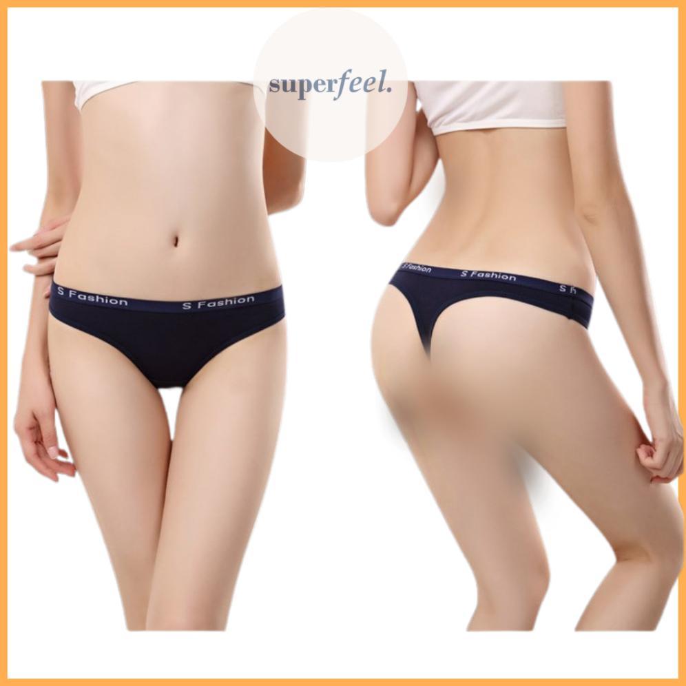big sale sfl celana dalam seksi thong cd wanita g string katun cotton anti bau gatal kolor cangcut s