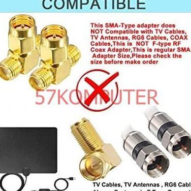 Collegare- Konektor T Sambungan Sma Antenna Splitter Adapter Router Huawei 4G