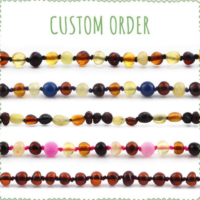 Amber Buddy Kalung dan Gelang Custom Order dari Amber Baltic Asli dengan Sertifikat Keaslian untuk K