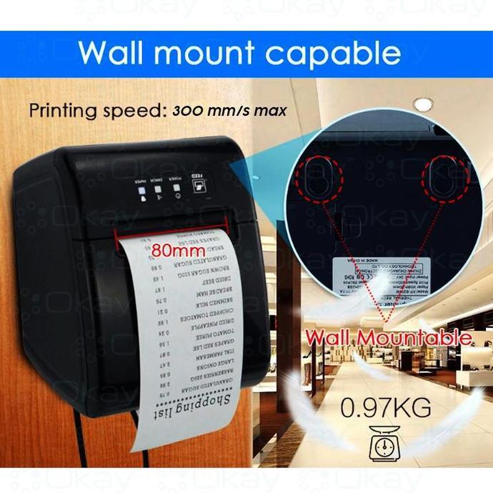 Wride- Printer Thermal 80Mm Printer Reciept Pos Ppob Printer Kasir Okay