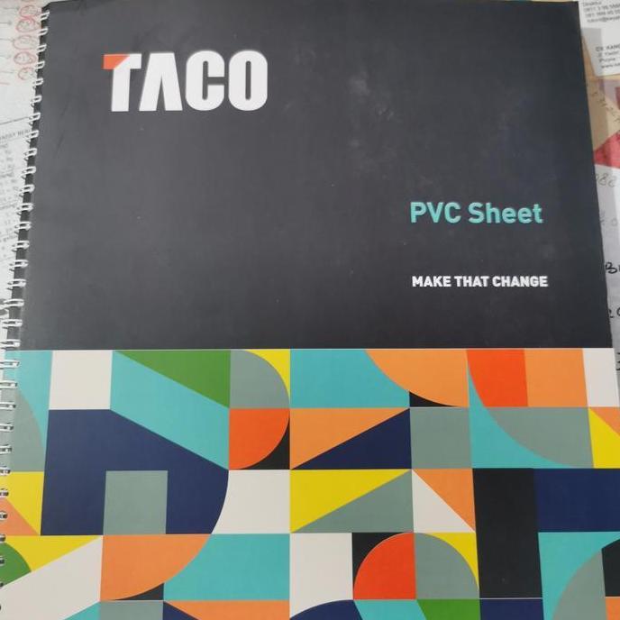 Pvc Sheet Taco Sheet Motif Solid Polos Doff 0.3Mm Lapisan Mebel