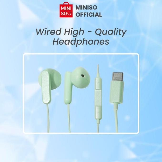 Flaro- Miniso Earphone In-Ear Headphones Type-C Half In-Ear Headphones Earphone Kompatibel Dengan Ip