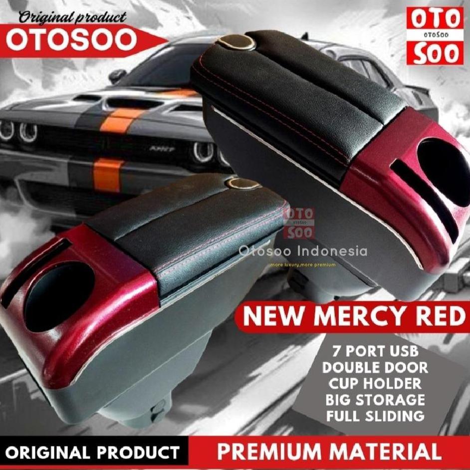 Armrest Mobilio Brio Brv Carbon Style -Console Box Usb Brv Mobili Brio-Brio Satya