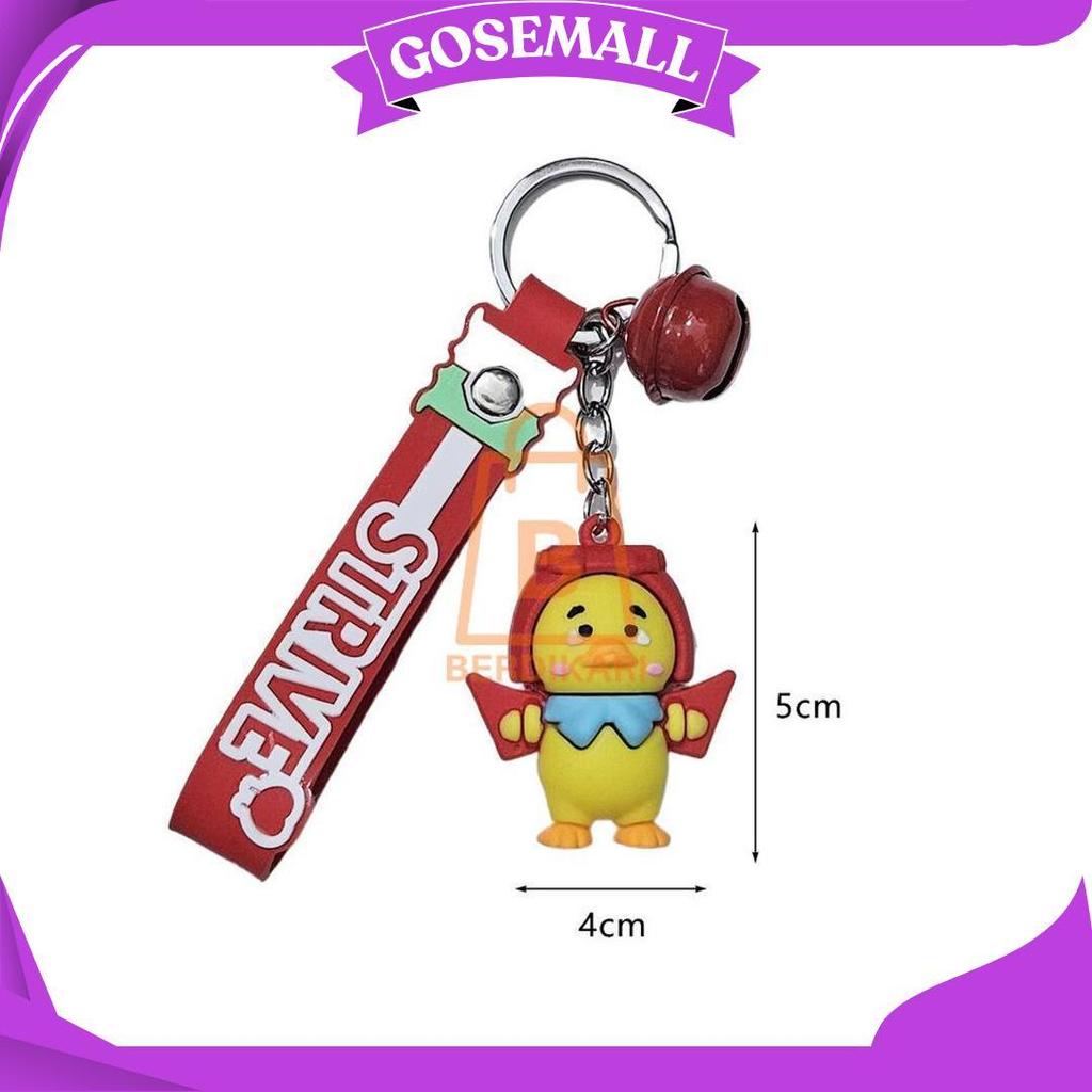 BD Gantungan Kunci Premum Upset Duck Silikon Tebal / Ganci Upset Duck / Gantungan Kunci Boneka Upset