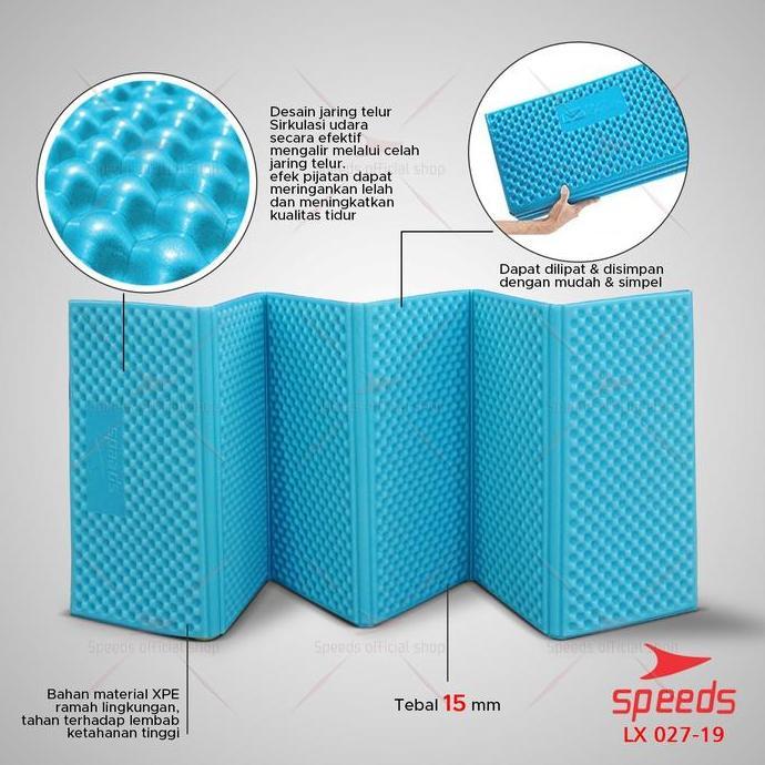 Lengkap- Speeds Matras Yoga Foam Xpe 15Mm Alas Bantalan Duduk Lantai Karpet Matras Lipat Foam Double
