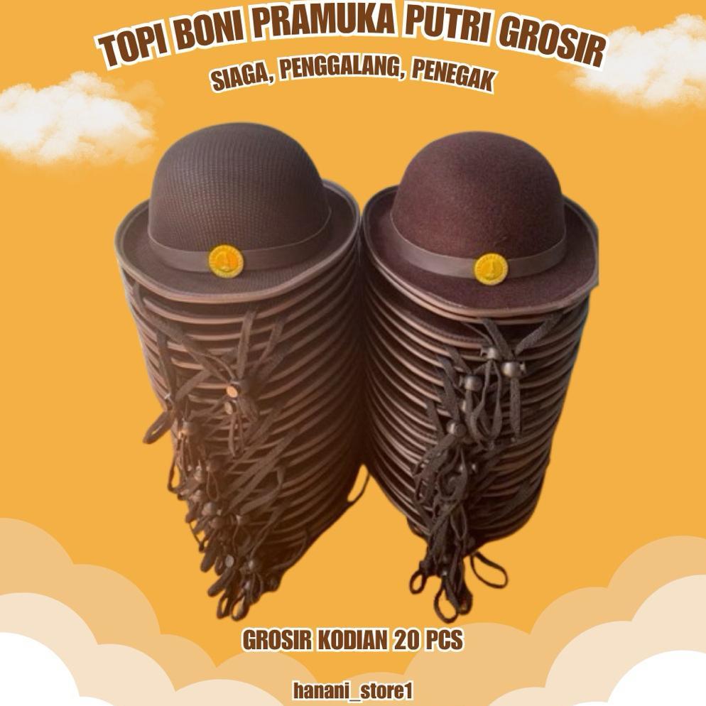 TOPI BONI PRAMUKA PUTRI GROSIR
