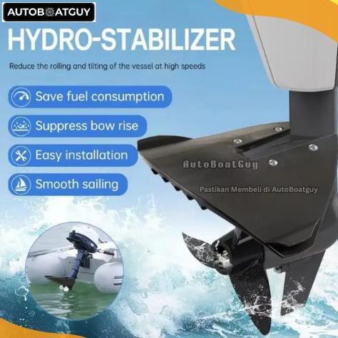 Hydro Stabilizer Hydrofoil Mesin Tempel / Outboard Fin untuk Mesin15-300PK/HP