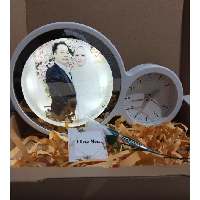 Magic Mirror Hampers Jam Foto Unik Kado Cahaya Kamar Tidur Murah