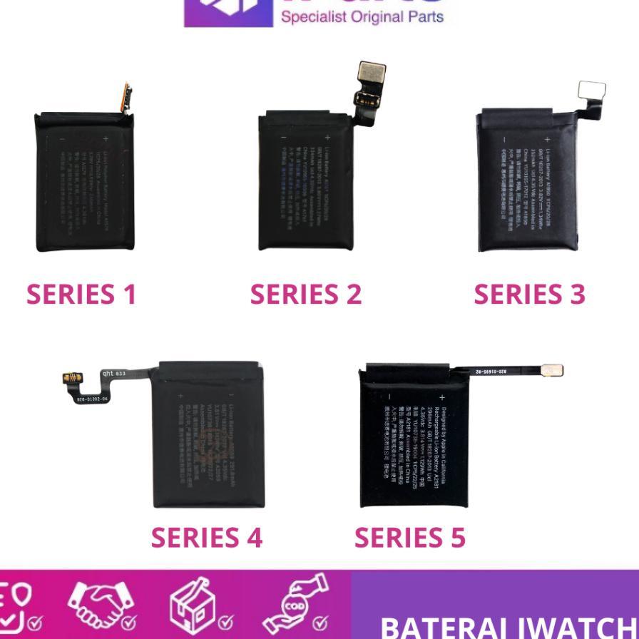 Baterai Iwatch Seri 1 2 3 4 5 6 7 Jam Tangan Smartwatch Series