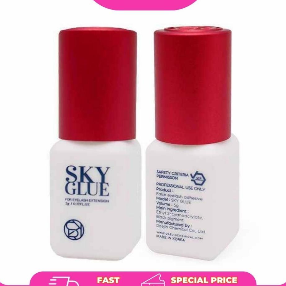 Sky Glue Tipe S+ Super Kuat 5Ml 10Ml Merah Biru / Lem Eyelash Extension