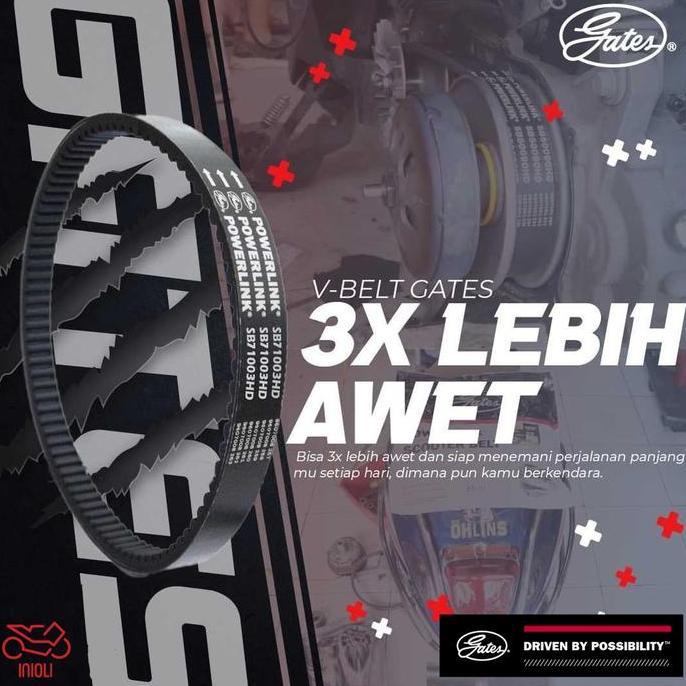 VAN BELT GATES V BELT V-BELT VBELT GATES POWERLINK MIO SPORTY SMILE MIO SOUL CARBU FINO CARBU NOUVO 