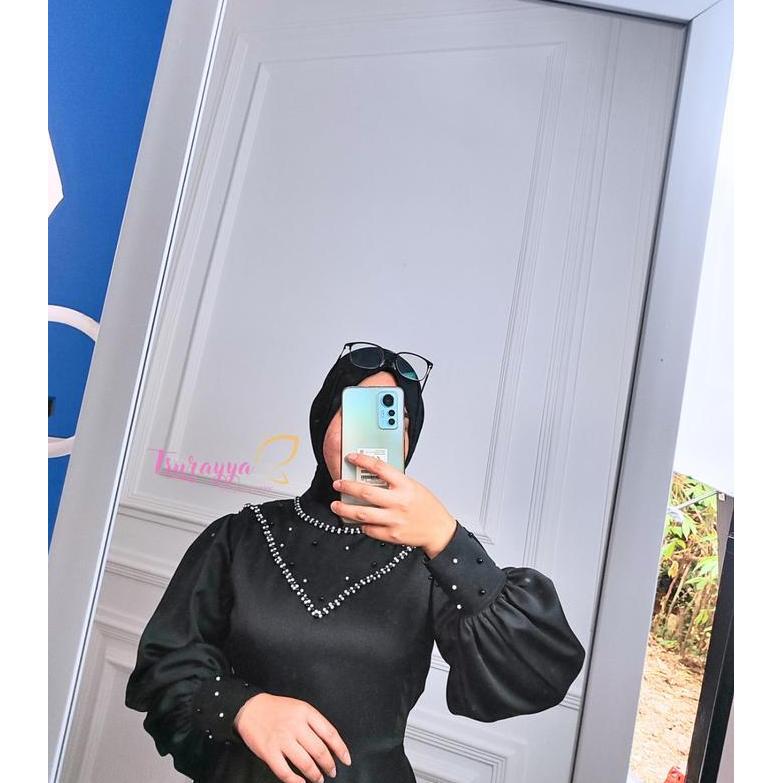 zahra dress - Gaun pesta muslimah - kondangan - lebaran - satin - dress satin