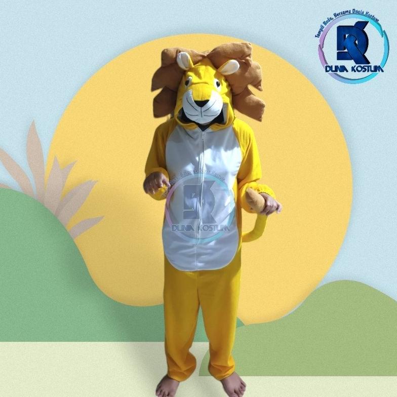 BAJU KOSTUM ONESIE BINATANG SINGA / KOSTUM ANAK DAN KOSTUM DEWASA / KOSTUM CARNAVAL DAN PENTAS SENI