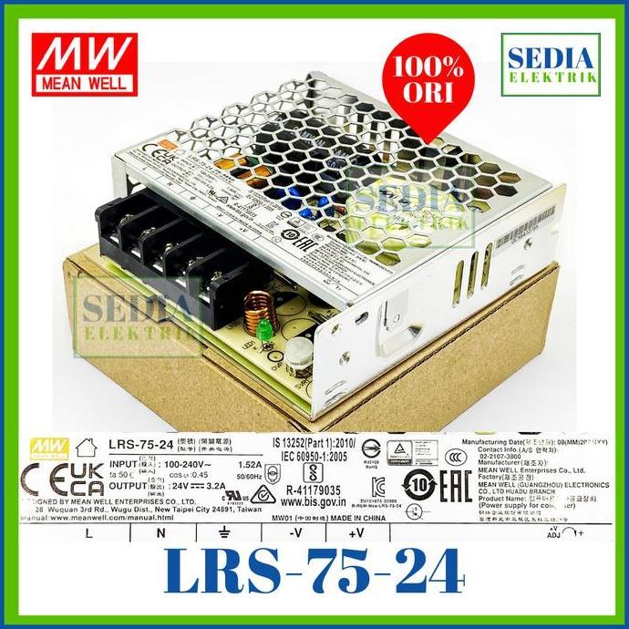 Meanwell Power Supply Lrs-75-24 Lrs 75 24 Lrs75 24 Lrs7524 Best Quality