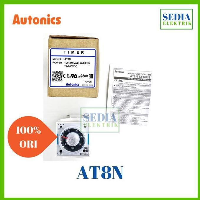 Timer Autonics At8N At-8N At 8N 100-240Vac 24-240Vdc Persamaan H3Cr-A8 Ready