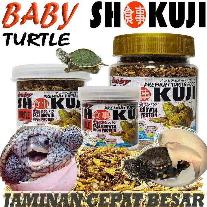 SHOKUJI PAKAN KURA AIR MAKANAN PELET TURTLE BABY FOOD RES BRAZIL ALIGATOR TURTLES MAKANAN BAYI KURA 