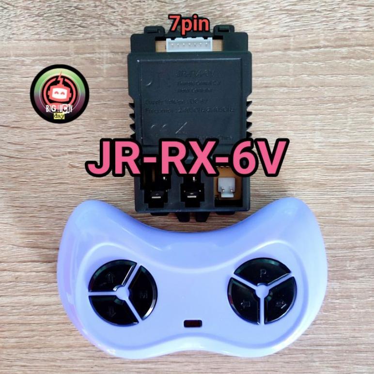 REMOT RECEIVER JR-RX-6V 7PIN 6V MOBILAN AKI ANAK REMOTE CONTROL IC MODUL BOX KOTAK HITAM JR RX 6V JR