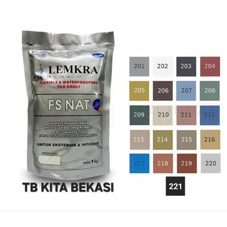 LEMKRA FS NAT / SEMEN NAT WARNA LEMKRA / SEMEN PENGISI RONGGA KERAMIK BATU ALAM GRANIT WARNA / SEMEN