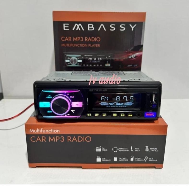 Singel Din EMBASSY head unit tape mobil bluetooth mp3