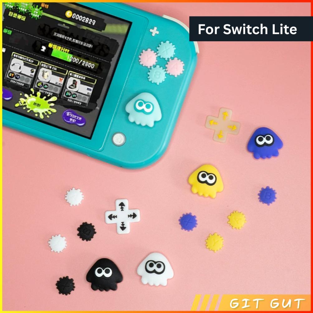 Nintendo Switch Lite Set Splatoon D-Pad ABXY Button Cover Thumb Grip Cap