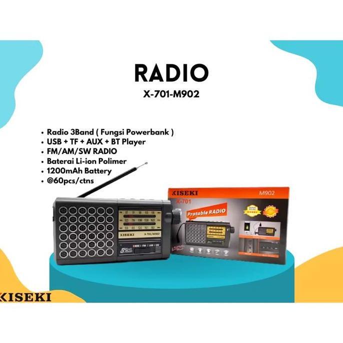 Murah Kiseki Radio Portable Radio Speaker Bluetooth Radio & Speaker Bluetooth Super Bass