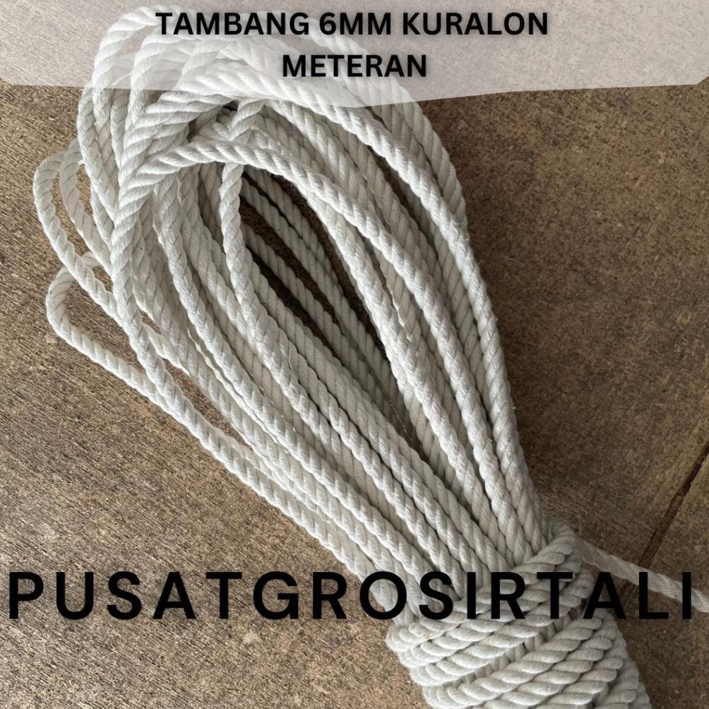 TALI TAMBANG BAHAN KAIN 6MM METERAN / TALI IKAT MOBIL TRUK / TALI LOSBAK / TALI TERPAL MOBIL / TALI 