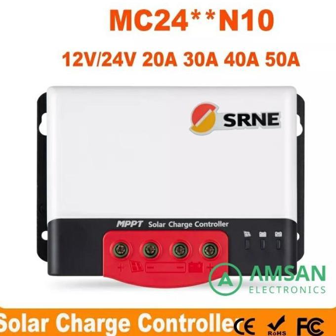 SRNE MPPT 20A 30A 40A 50A Solar Charge Controller SCC MC24**N10