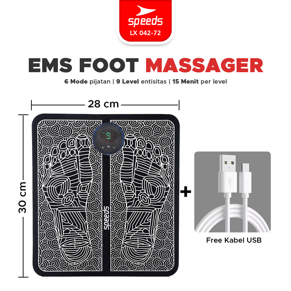SPEEDS EMS Foot Massage Mat Pijat EMS Bio-Elecktric Kaki EMS Pad Mat Alat Pijat Kaki Alat Electric P
