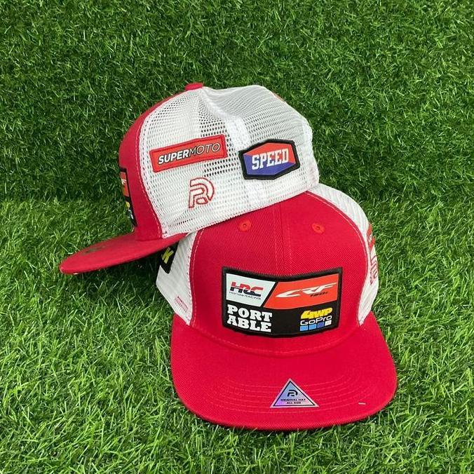 Punyakamu- Prtbl Hat Snapback Edision Racing Crf - Merah Putih