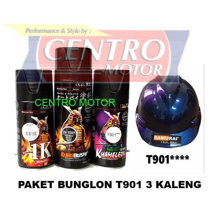 TERBARU - SAMURAI PAINT BUNGLON T901 PAKET 3 KALENG, CAT SEMPROT BUNGLON T901