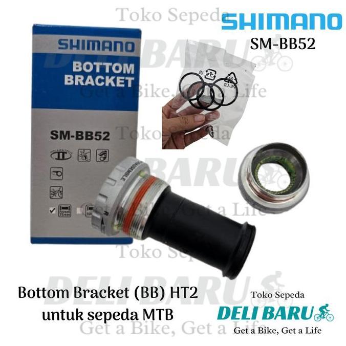 SHIMANO BB BOTTOM BRACKET SM-BB52 HOLLOWTECH HT2 SEPEDA MTB RESTOCK!