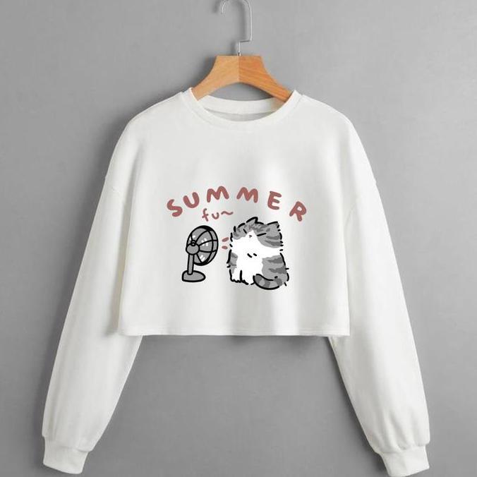 Superior- Kaos Crop Top Lengan Panjang Oversize /Crop Top /Crop Nita Combed Printing Dital Soft Atas