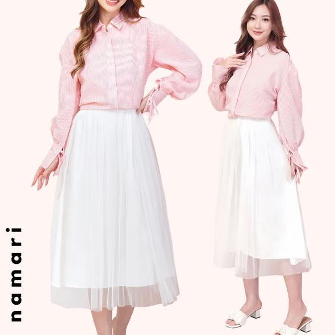 Keep- Namari - Tutu Skirt - Rok Midi 7/8 Panjang Nita Hijab Cewek Hitam Desa Maxi Tile Casual
