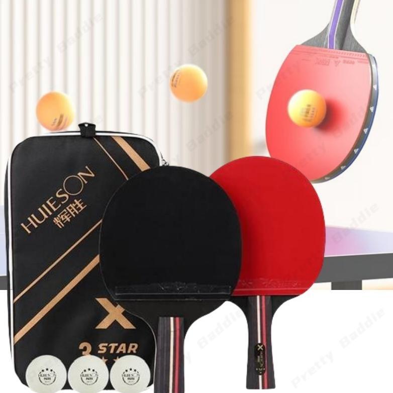 Set Raket Tenis Meja Asli Set Raket Peregangan Premium Raket Kayu Premium Karet Tahan Lama