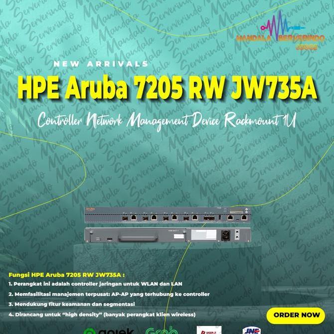 HPE Aruba 7205 RW JW735A Controller Network Management Device Rackmount 1U