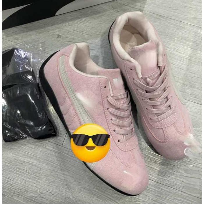 original sepatu pink white sepatu casual gym olahraga joging wanita
