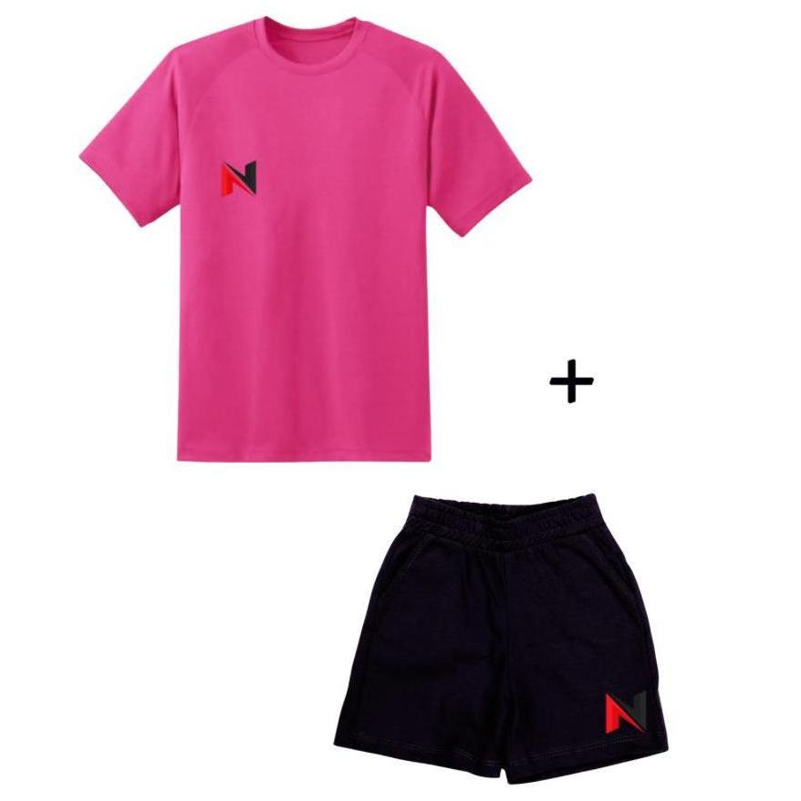 exclusive stelan olahraga pria wanita dry fit set baju celana sport training m-xxl