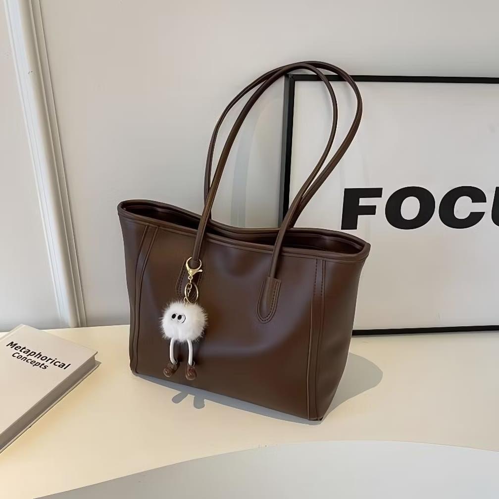 recommended tas wanita tote kekinian simple elegan muat banyak